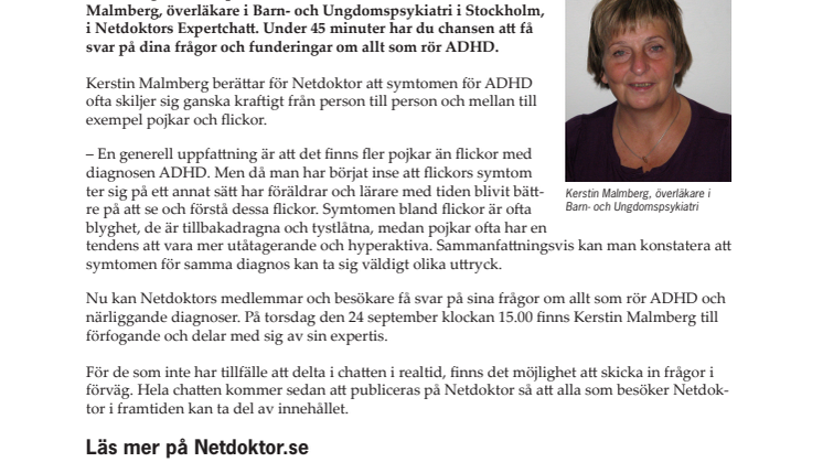 Expertchatt om ADHD