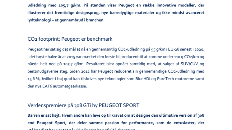 PEUGEOT viser storform ved Frankfurt Motor Show