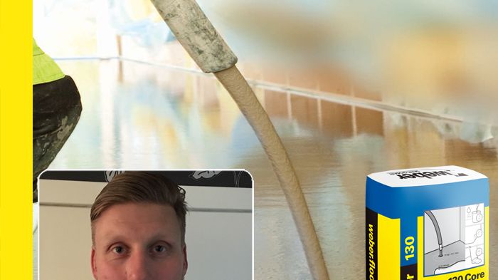 Fredrik Ask på Metodgolv har weberfloor 130 Core somsin Weber-favorit