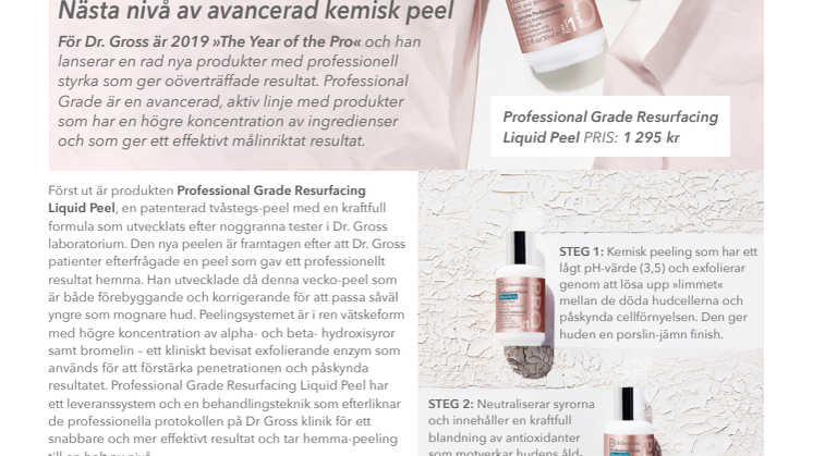 Lansering: Professional Grade Resurfacing Liquid Peel