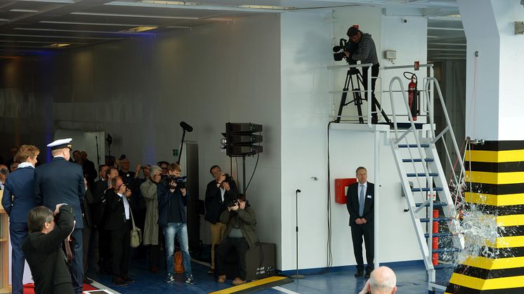 Scandlines' neue Hybridfähre auf den Namen "Berlin" getauft