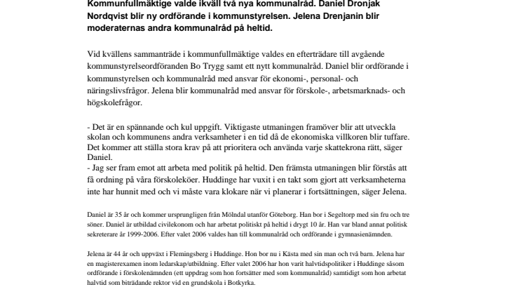 Nya kommunalråd i Huddinge
