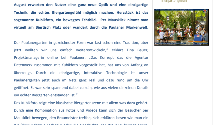 24/7 im Biergarten - Paulaner launcht neue Website