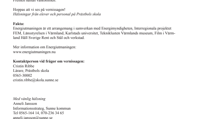 EnergiVernissage för hållbar utveckling
