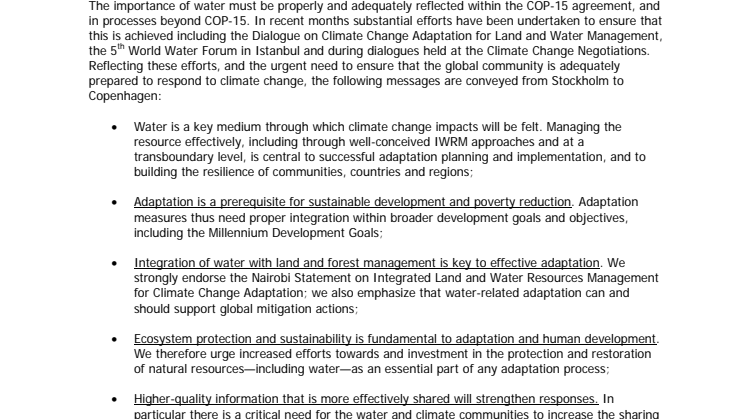 The Stockholm Statement