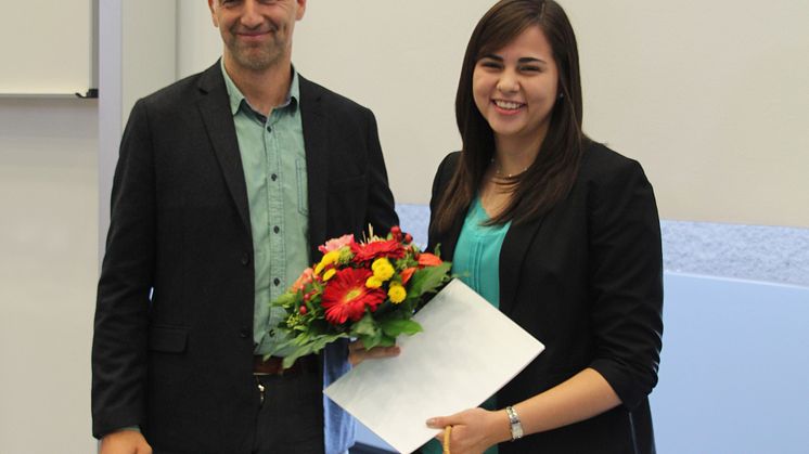 Preis des Deutschen Akademischen Austauschdienstes (DAAD) 2017 an Masterstudentin Sara Elizabeth Canales Castro aus El Salvador