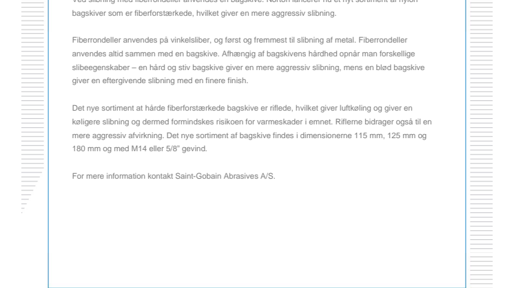 Ny bagskive til fiberrondeller 