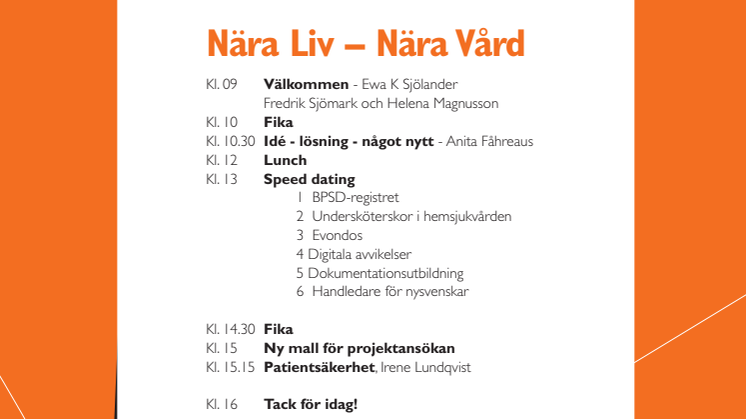 Program Kvalitetsmässan äldreomsorgen 2018
