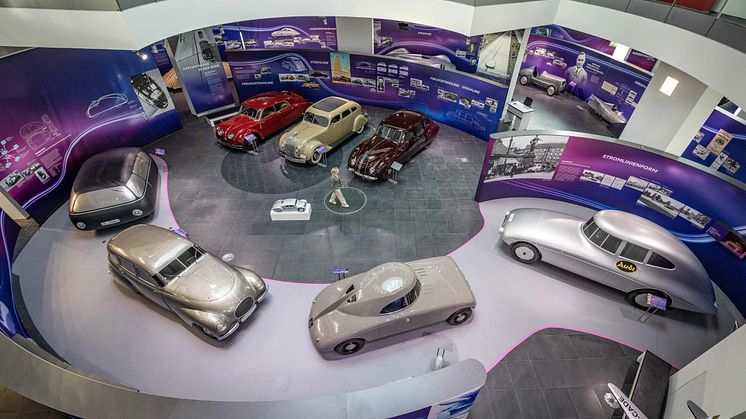 Udsnit af særudstillingen Strømlinet på Audi Museum Mobile i Ingolstadt