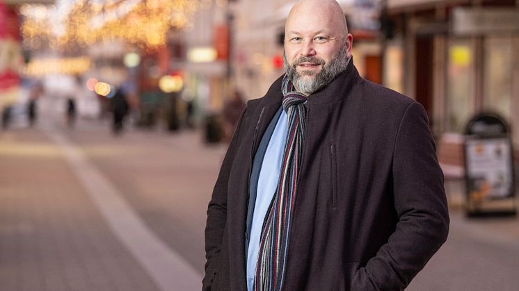 Kommunalrådet Patric Lundström är glad över finalplatsen.    Foto: Magnus Stenberg