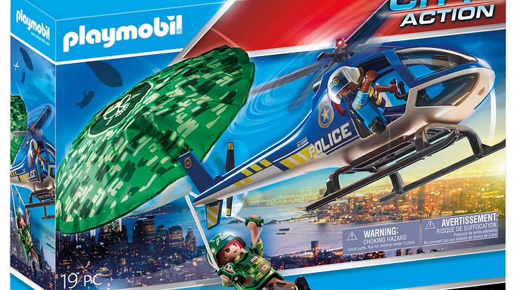 Polizei-Hubschrauber: Fallschirm-Verfolgung (70569) von PLAYMOBIL