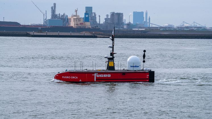 Fugro's Blue Essence offshore-certified USV (uncrewed surface vessel) will be making an appearance at Oi 2022