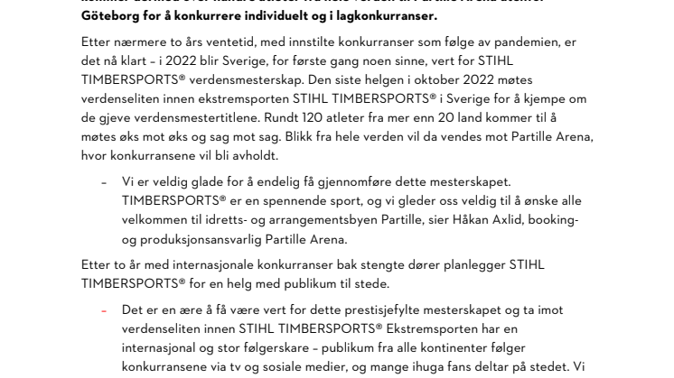 Etter innstilt mesterskap – Sverige står som vert for VM i STIHL TIMBERSPORTS® 2022.pdf
