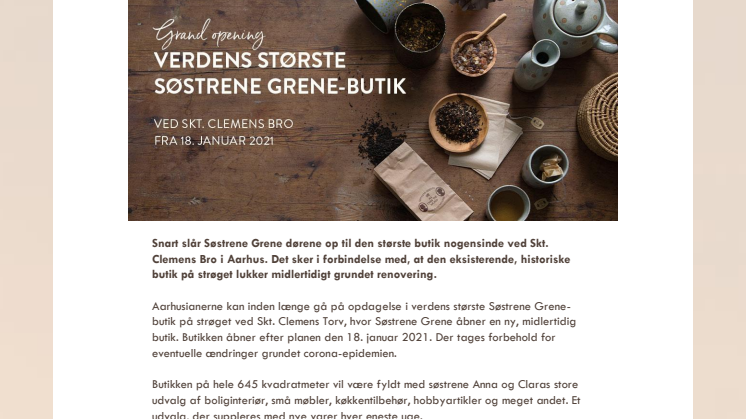 Verdens største Søstrene Grene-butik åbner i Aarhus