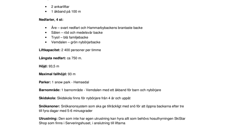 Fakta Hammarbybacken