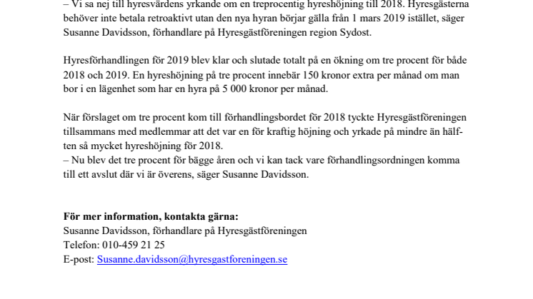 ​Förhandling strandade – hyresgäster slapp hyreshöjning