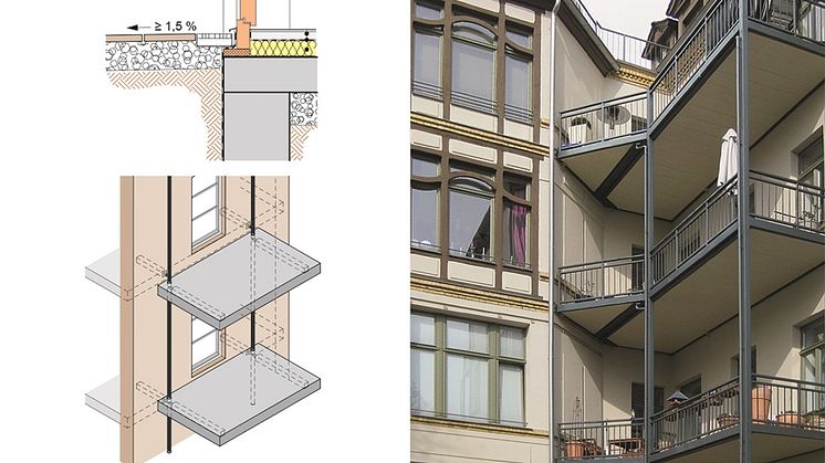 Planung, Konstruktion und Ausführung von Balkonen, Loggien, Dachterrassen und Terrassen im Neubau und Bestand. Foto. RM Rudolf Müller Medien