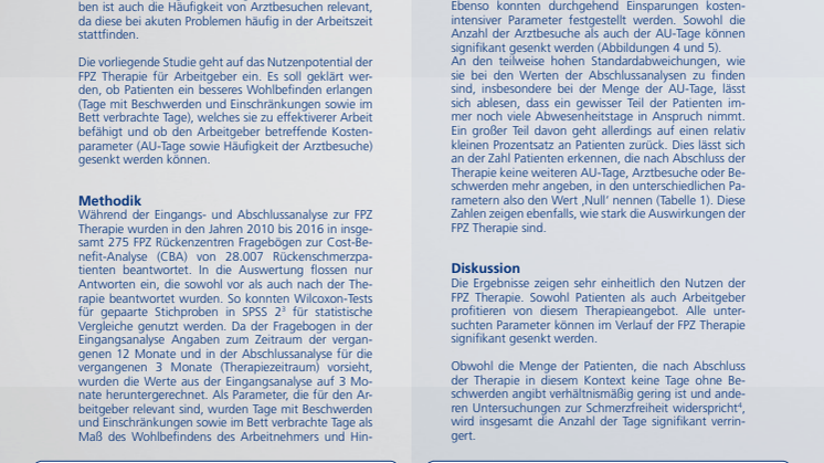 Handout zur Studie "Reduzierung von AU Tagen"