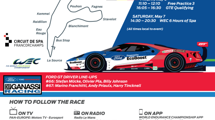 Ford GT er klar til "WEC 6 Hours of Spa"