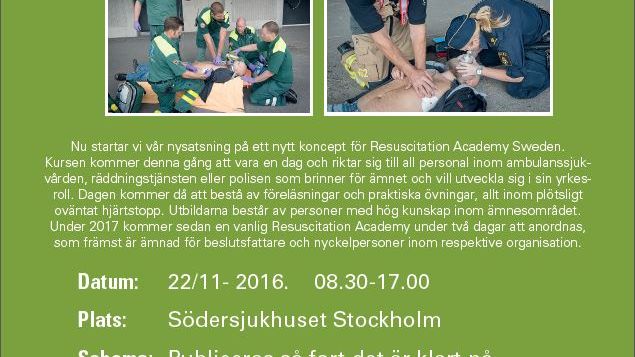 Resuscitation academy 22 November 2016