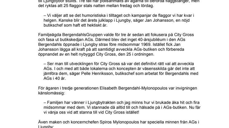 Kaosartat när City Gross ersatte anrika AGs i Ljungby