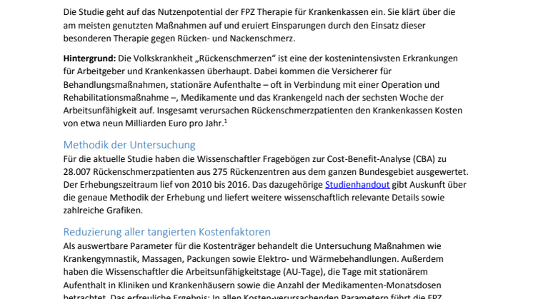 Studie zu Rückenschmerzen: Massive Einsparungen möglich
