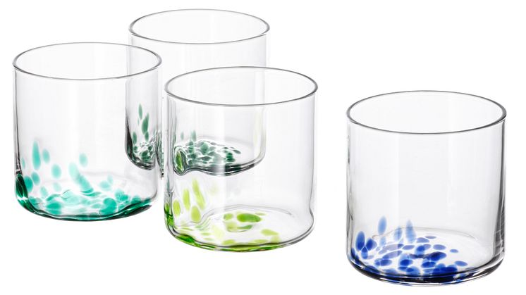 ÖMSESIDIG glas 30 cl klart glas forskeligt farvet 4stk 109 DKK