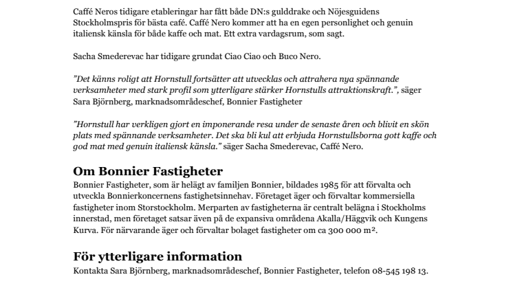 Hornstull får ett eget vardagsrum.