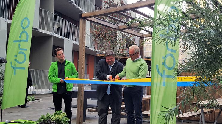 Invigning av kvarteret Kronan i Kongahälla, Kungälvs kommun. 