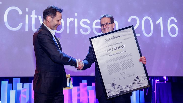 Cityprisen 2016 - Prisutdeling - Aker Brygge