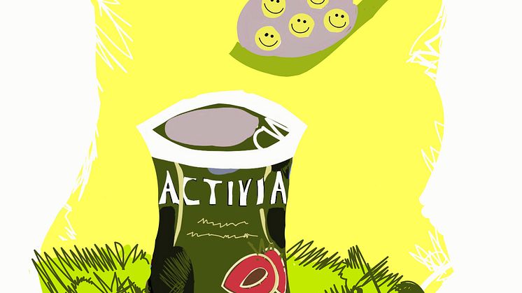 Glada bakterier i Activia