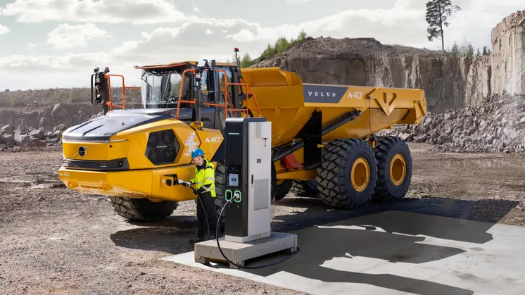 A30 och A40 Electric är Volvos första eldrivna dumprar.