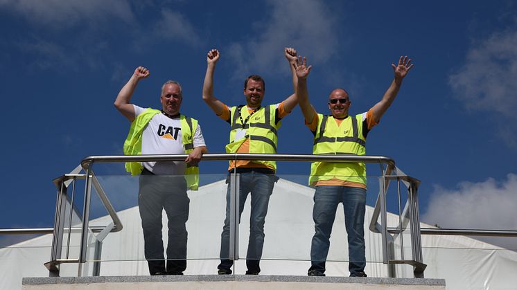 De svenska finalisterna i den senaste Europafinalen av Caterpillar Operator Challenge: Janne Hirsikangas, Magnus Rundberg och David Tomasson. Nu är det dags igen för nya uttagningar! 
