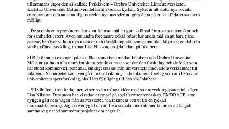 Inkubera stöttar sociala innovationer i nytt projekt 