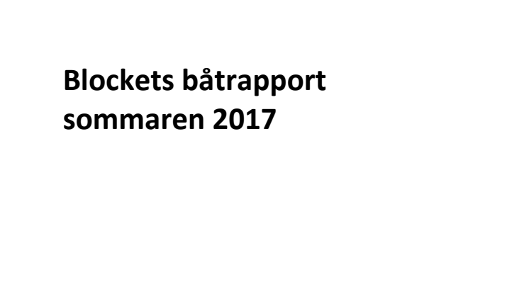Blockets båtrapport 2017
