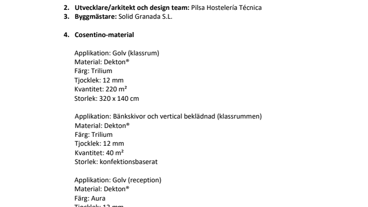 Matlagningsstudion Pilsa Educa med Dekton® by Cosentino I Armilla – Granada, Spanien