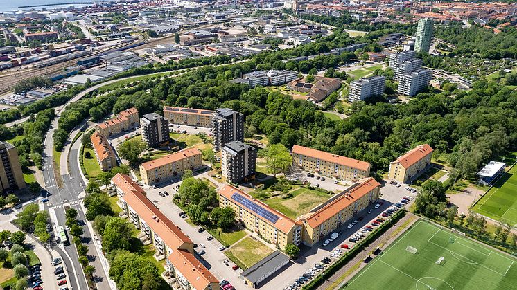 Drönarfoto från 2024 över Gamla Elineberg.