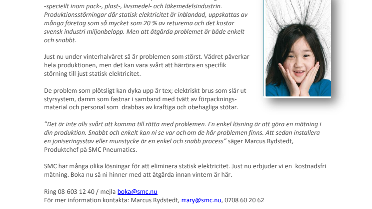Statisk elektricitet i din produktion är lätt att åtgärda