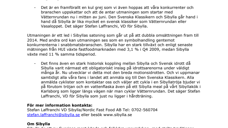 Sibylla utmanar snabbmatsbranschen på en Svensk Klassiker