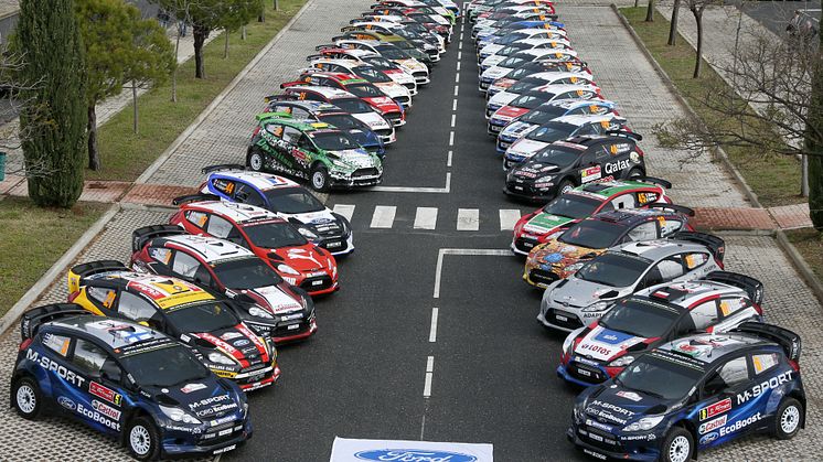 Puolan WRC-rallissa ennätysmäärä Fiestoja