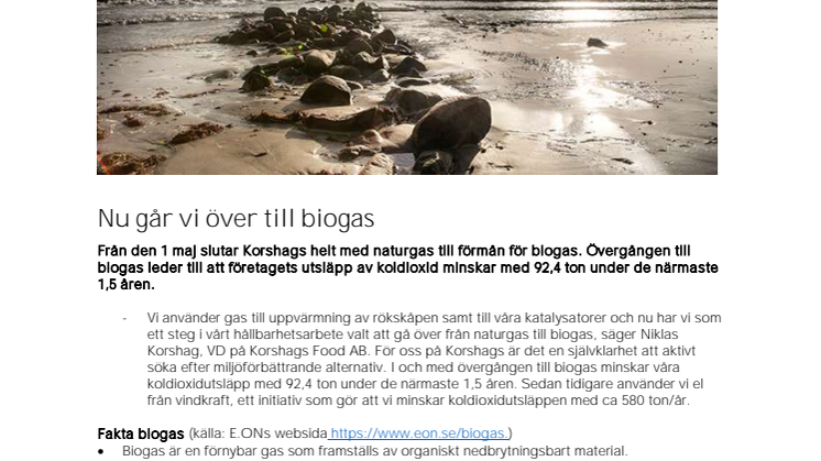 Nu går vi över till biogas