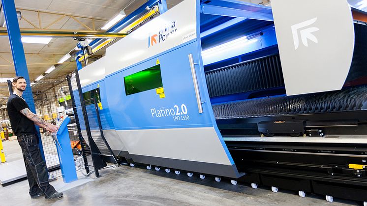 En helt ny avdelning har byggts upp med bland annat en nyinstallerad fiberlaser från Prima Power.