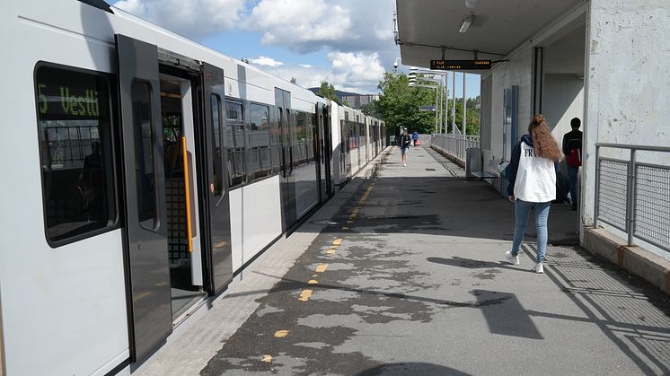 Veitvet T-banestasjon slik den ser ut i dag