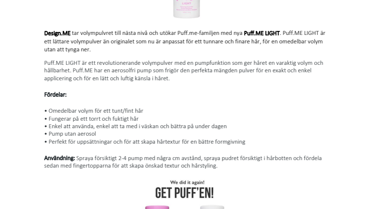 DESIGN.ME - PUFF.ME LIGHT