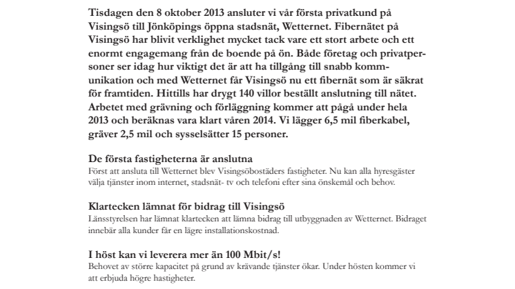Första villan på Visingsö ansluts till Wetternet!