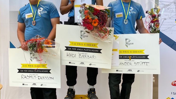 Medaljörerna i SM för unga plåtslagare 2020