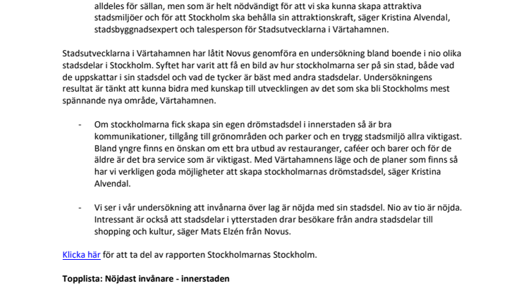 Stockholmarnas Stockholm – så ser drömstadsdelen ut!