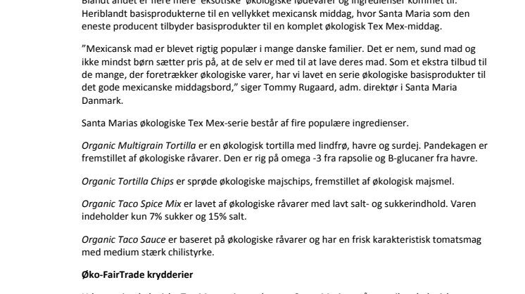 Økologi til det mexicanske måltid
