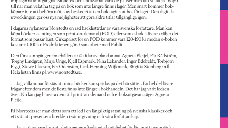 Norstedts satsar på digitala klassiker