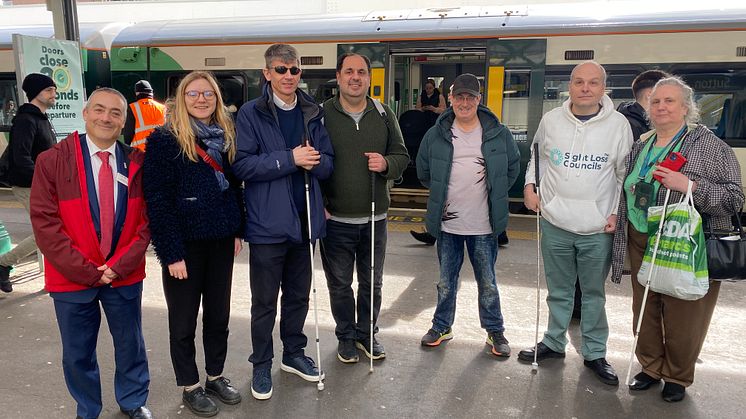Launching the Aira app at Sutton station